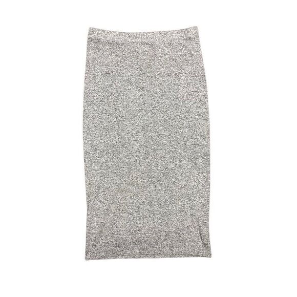 Express Gray Straight & Pencil Skirt Size XS Pull On Knitted Stretch Knee Length - Picture 4 of 10